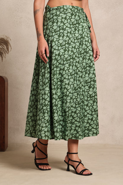 Olive Grove Wrap Skirt