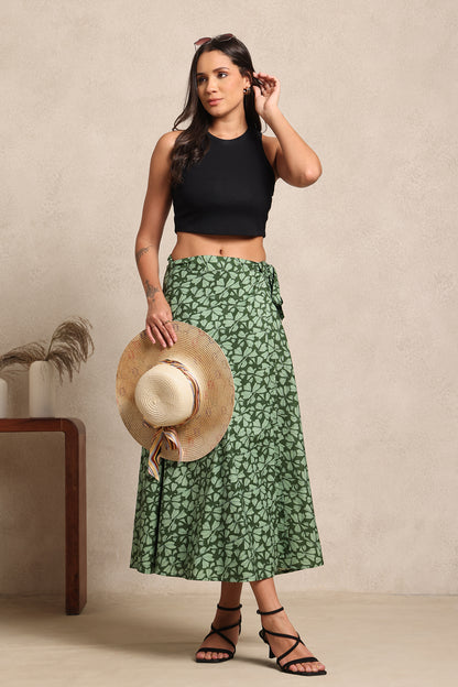 Olive Grove Wrap Skirt