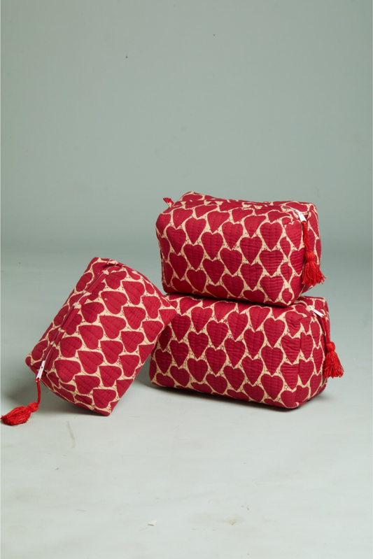 Loud Love Quilted Pouches (Set of 3)