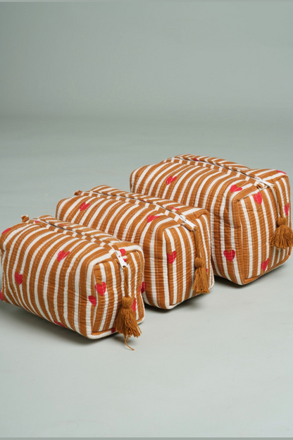 Chocolaty Love Quilted Pouches (Set of 3)