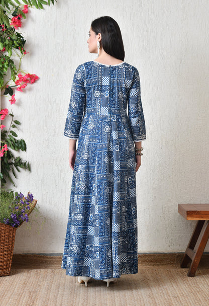 Indigo Play Maxi Dress