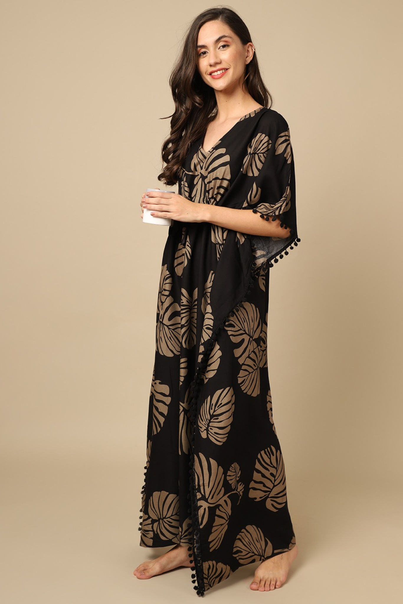 Midnight Muse Kaftan Maxi Night Dress