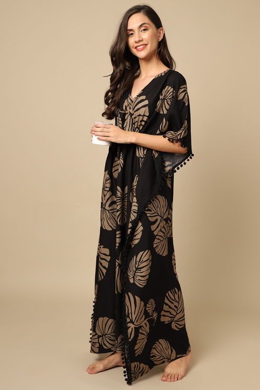 Midnight Muse Kaftan Maxi Night Dress