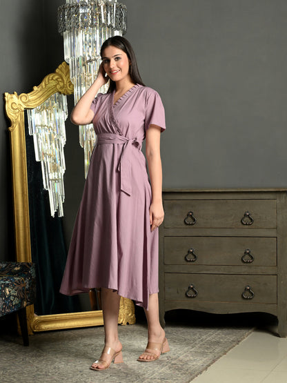Lavender Wrap Dress