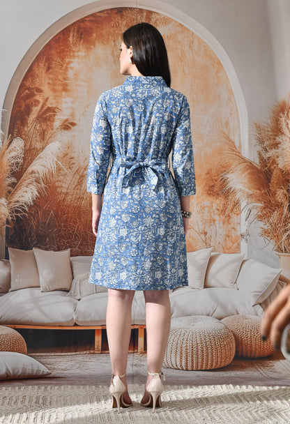 Botanical Shirt Dress