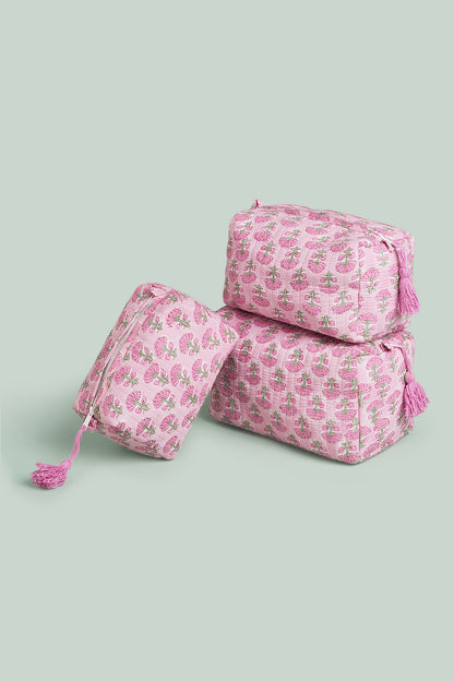 Buti Phool Quilted Pouches (Set of 3)