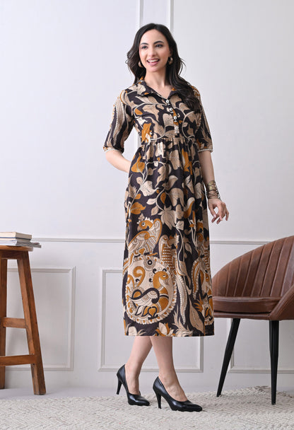 Kalamkari Shirt Dress
