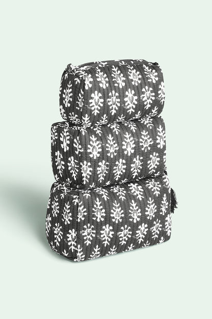 Midnight Buti Quilted Pouches (Set of 3)
