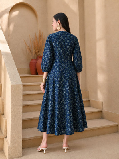 Bagru Block Dress