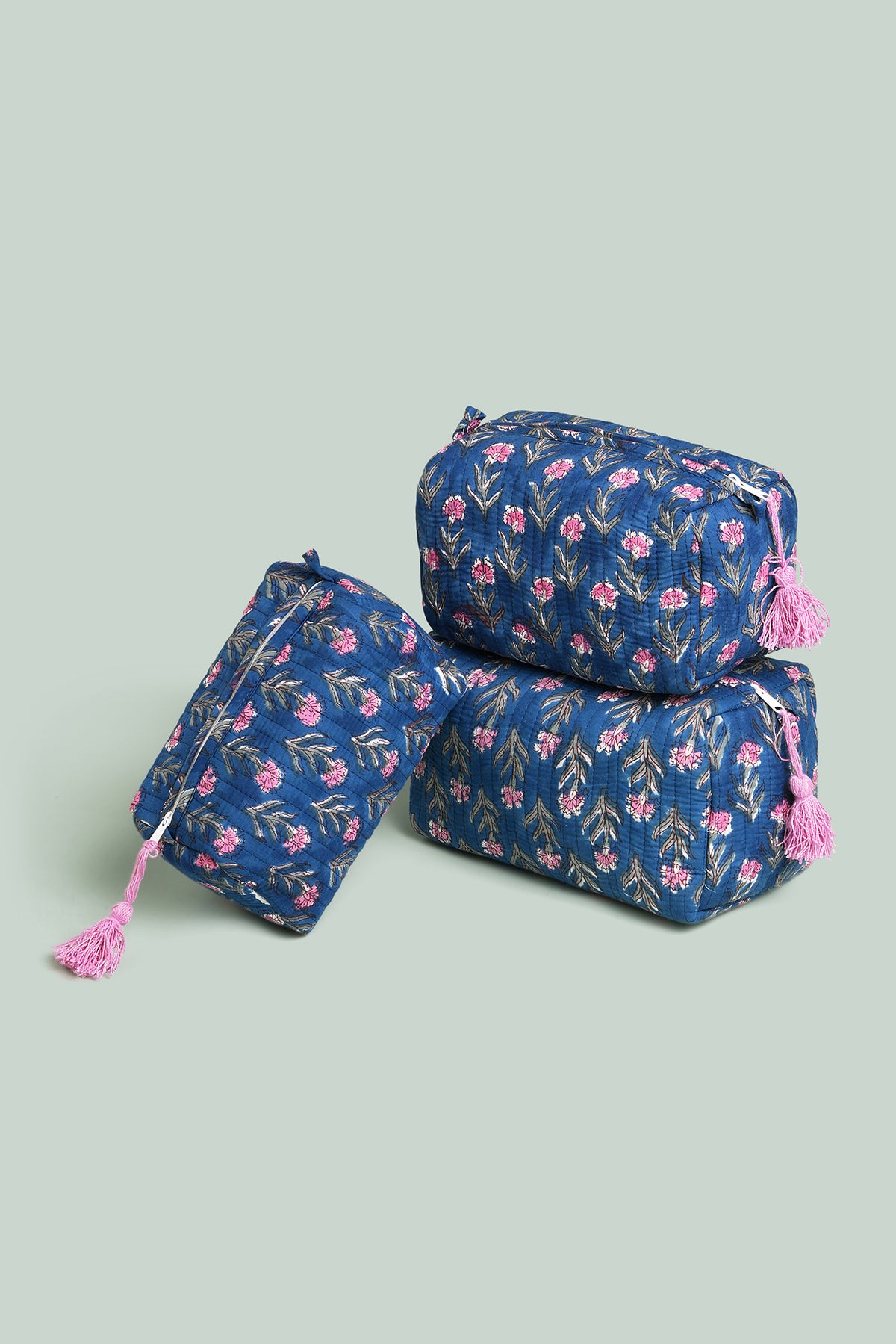 Neel Buti Quilted Pouches (Set of 3)