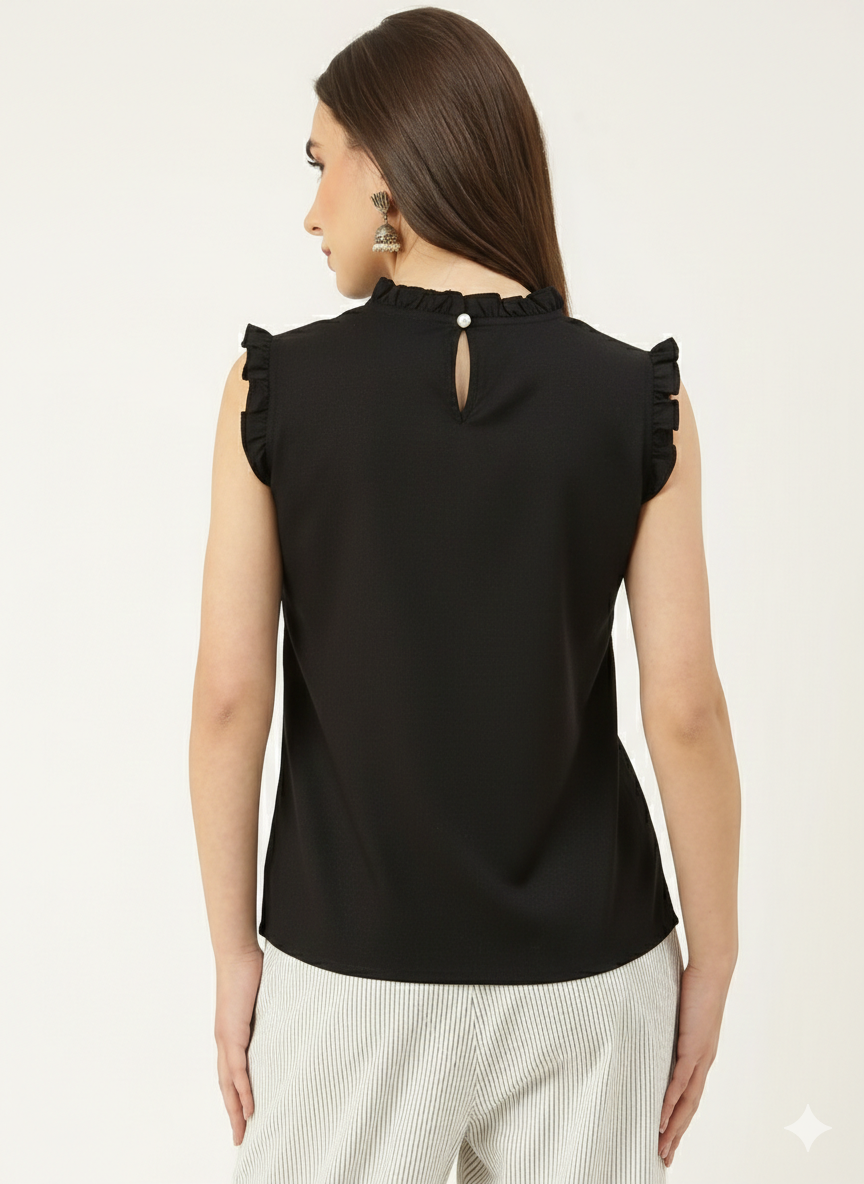 Black Turtleneck Top