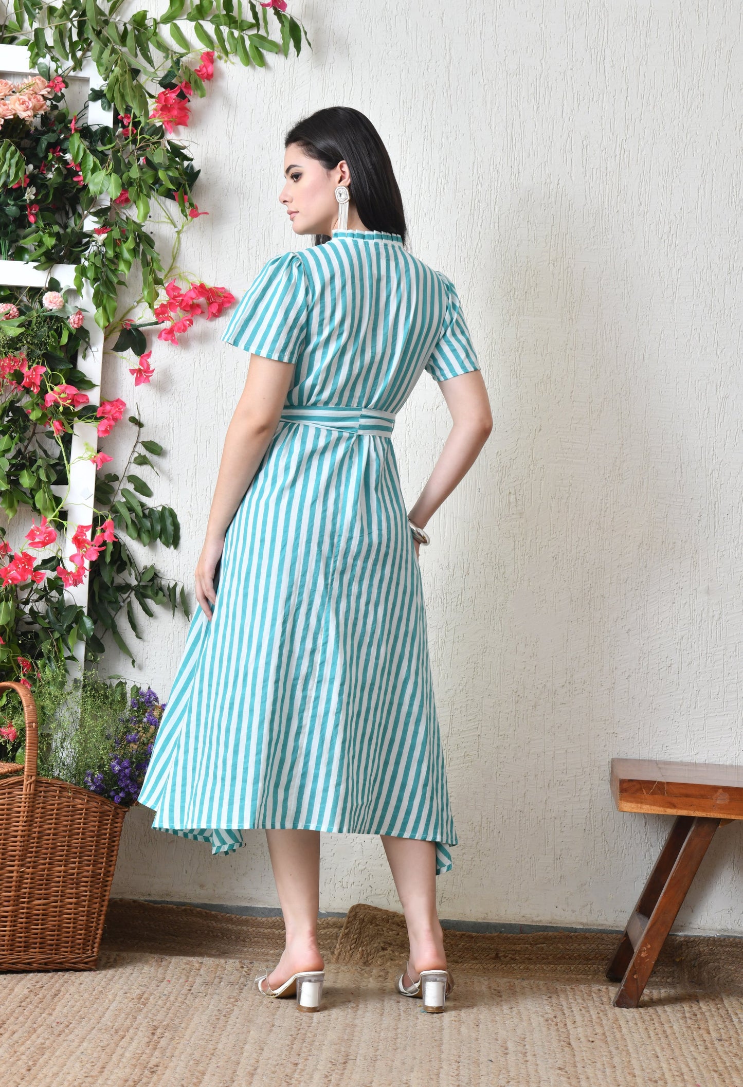 Stripes Love Wrap Dress