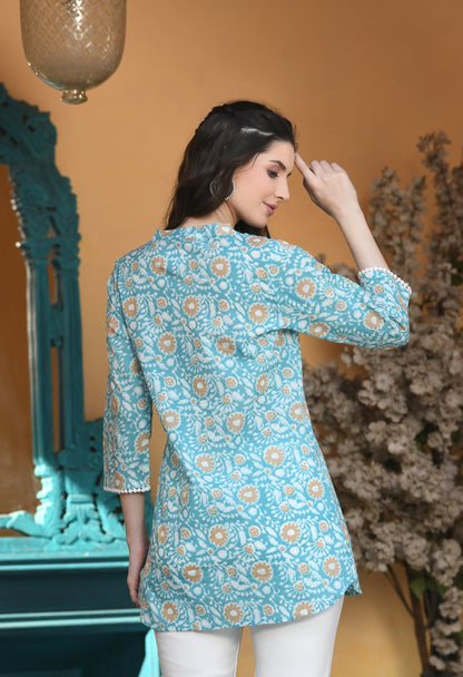 Blue Breeze Cotton Kurta