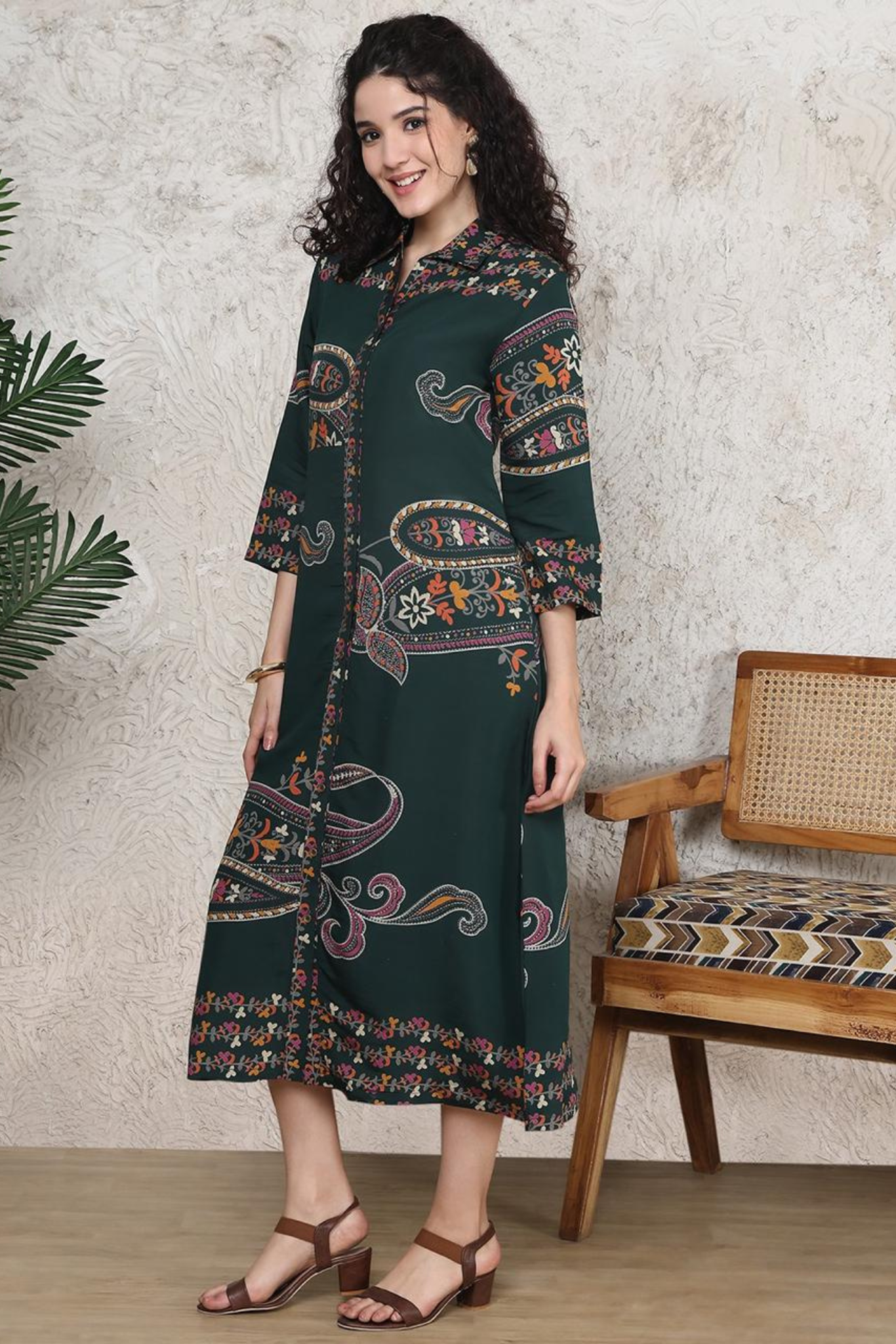 Foresta A-Line Midi Dress