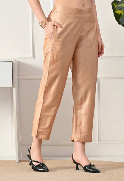 Earthen Angrakha Anarkali Pant Set