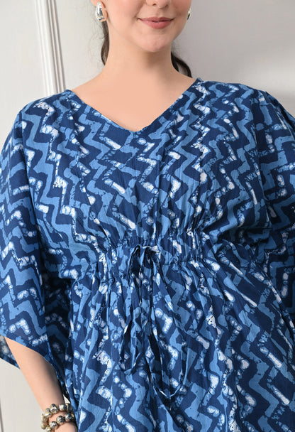 Blue Wave Kaftan Tunic