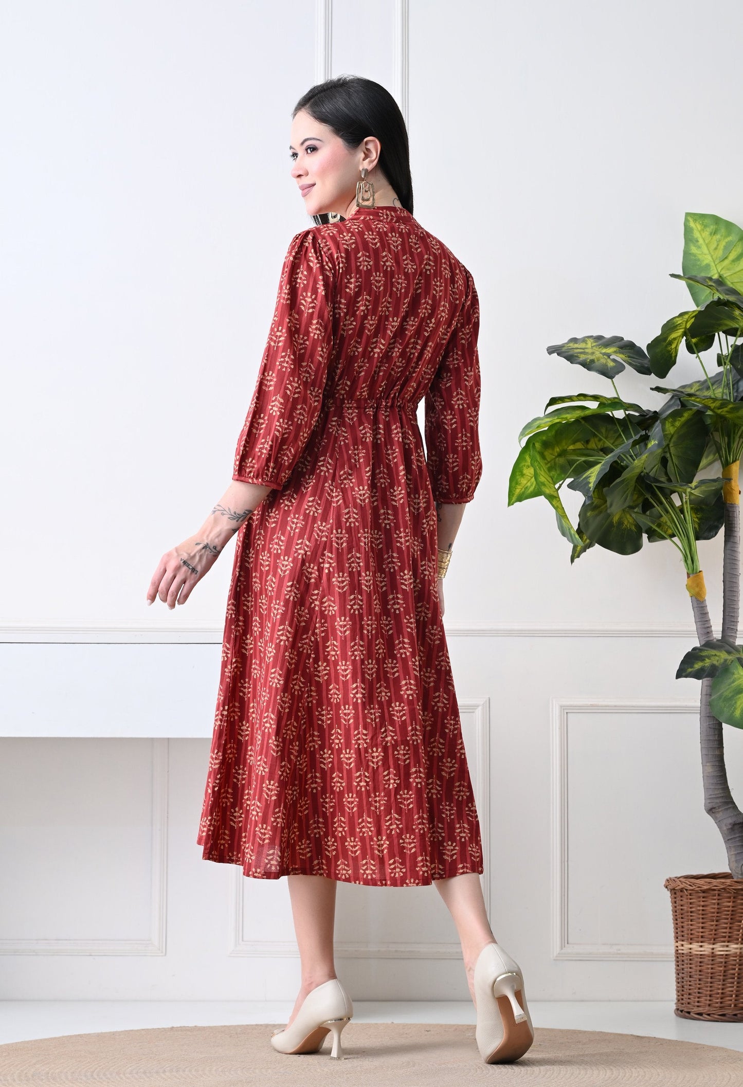 Noor Bagru Dress