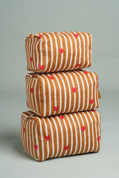 Chocolaty Love Quilted Pouches (Set of 3)