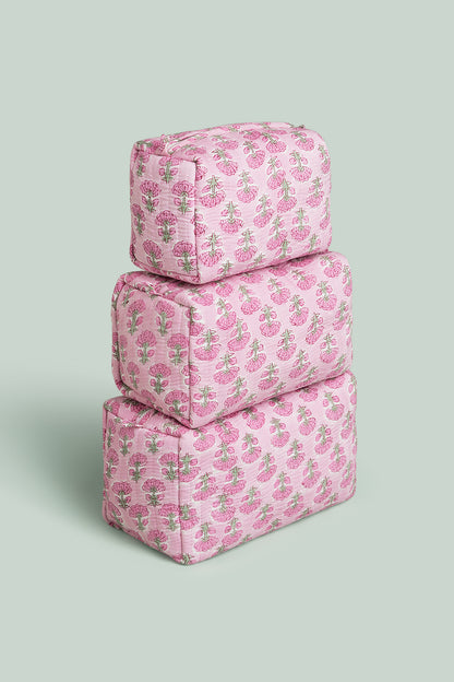Buti Phool Quilted Pouches (Set of 3)