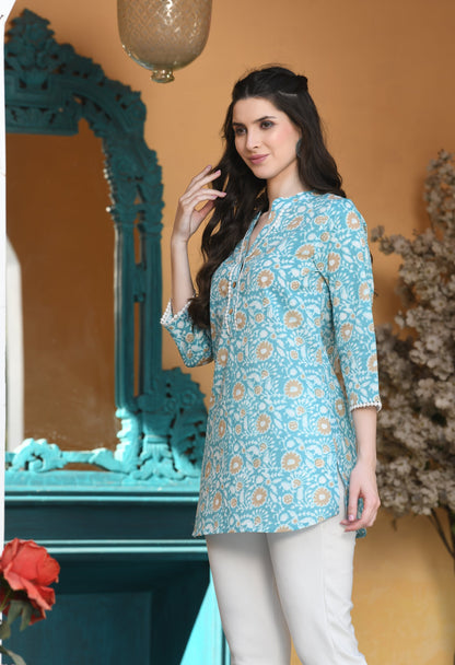 Blue Breeze Cotton Kurta