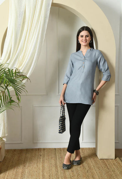 Handloom Cotton Textured Kurta
