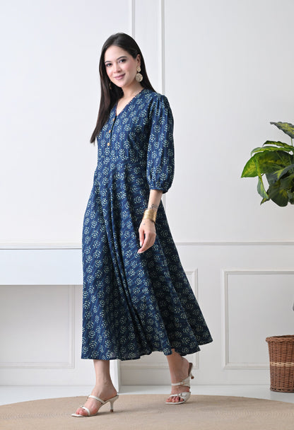 Bagru Block Dress