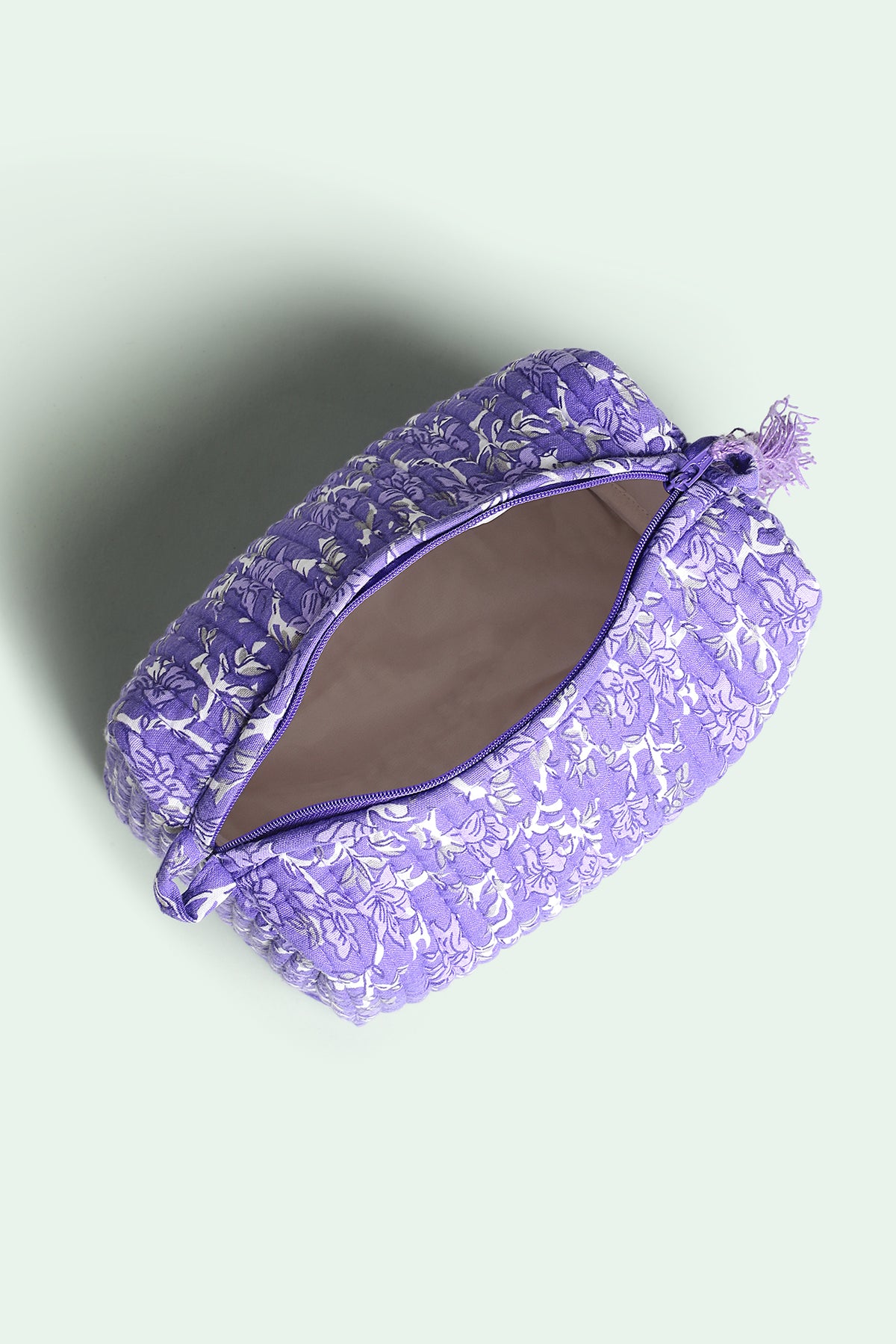 Lavender Bloom Quilted Pouches (Set of 3)
