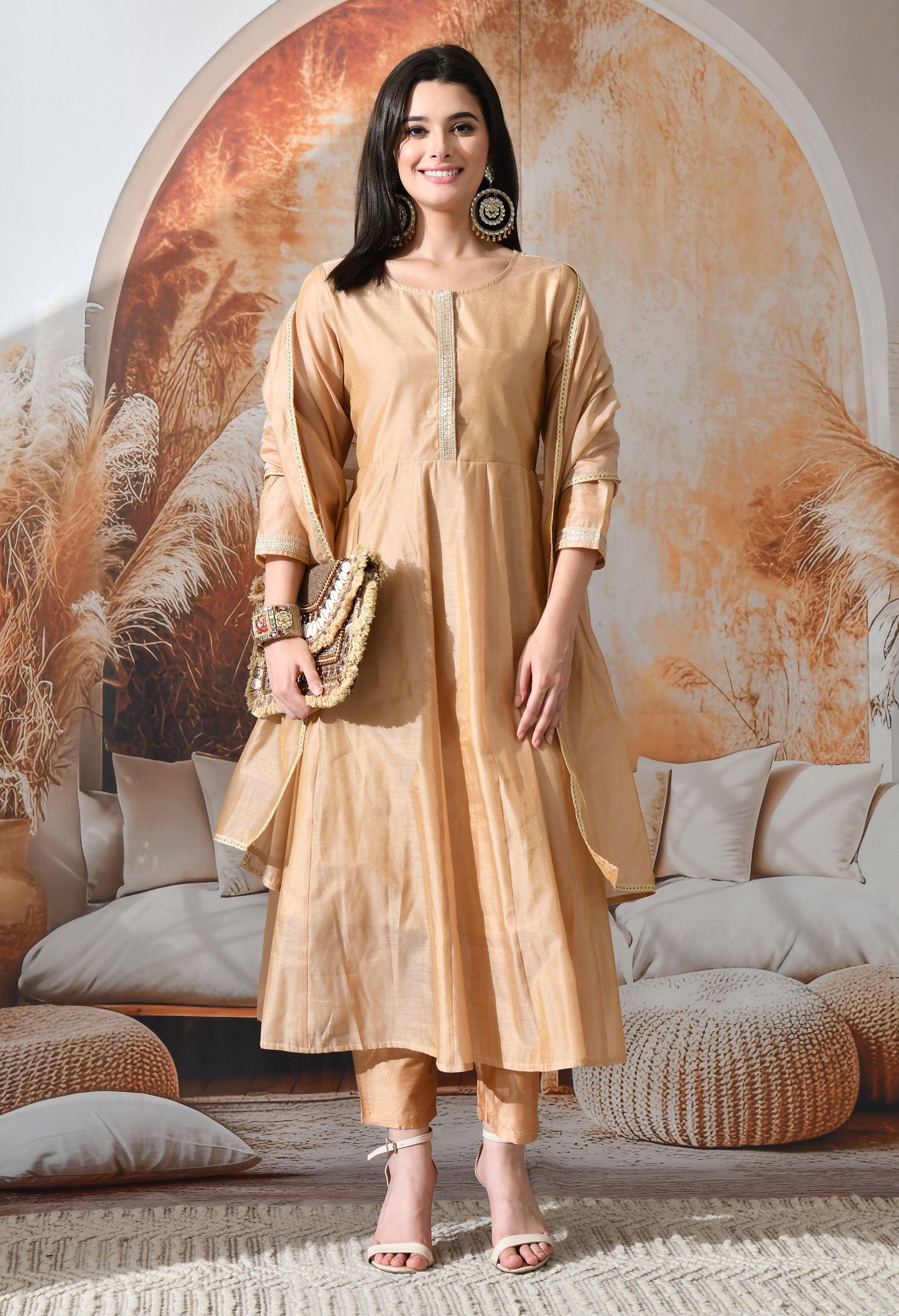 Rustic Glaze Anarkali Pant Set