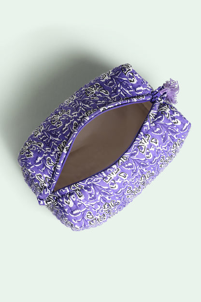 Violet Mosaic Quilted Pouches (Set of 3)
