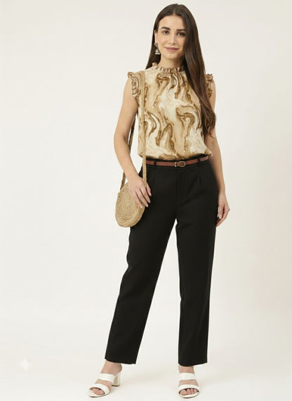 Marble Turtleneck Top