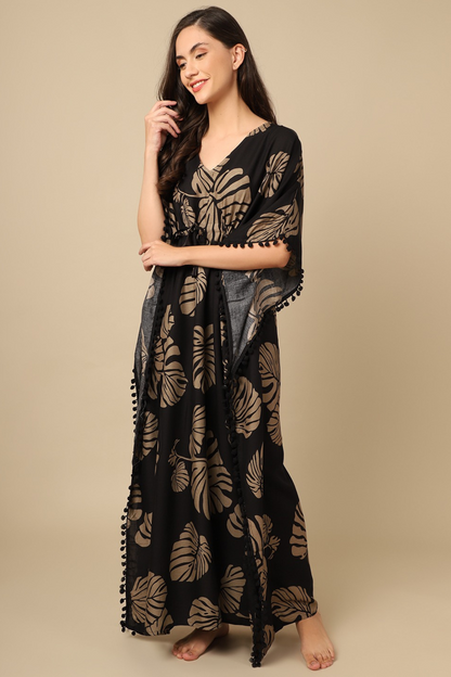 Midnight Muse Kaftan Maxi Night Dress