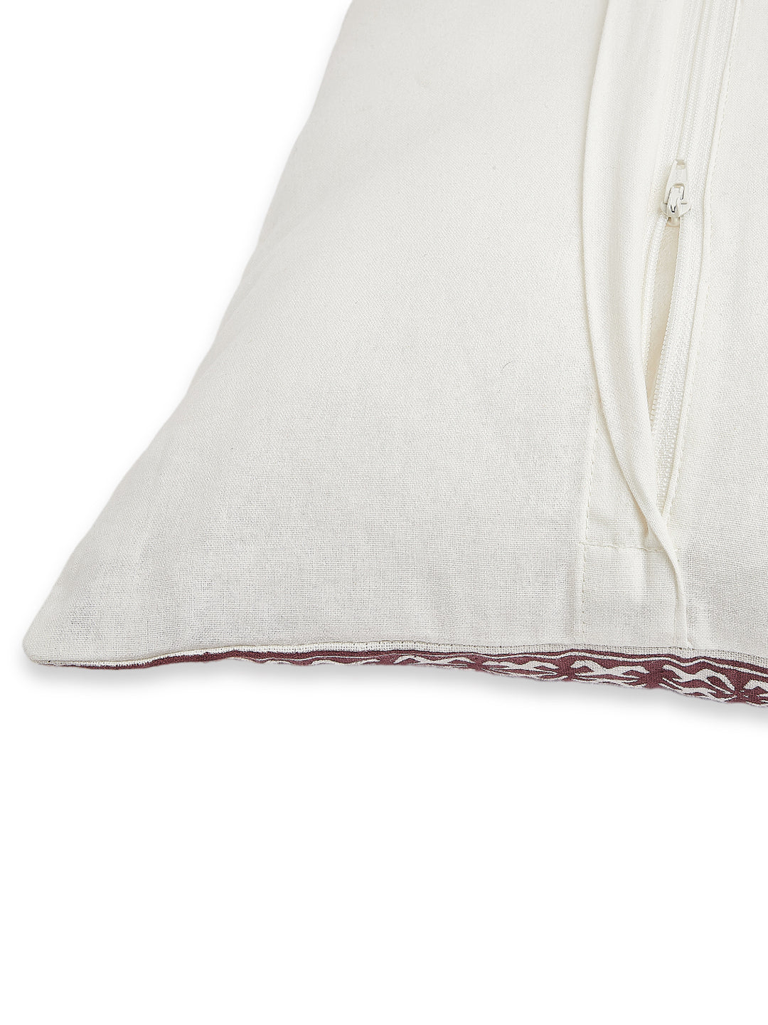 Espresso Wine Cushion Cover - Block Printed - Ayuda Homes