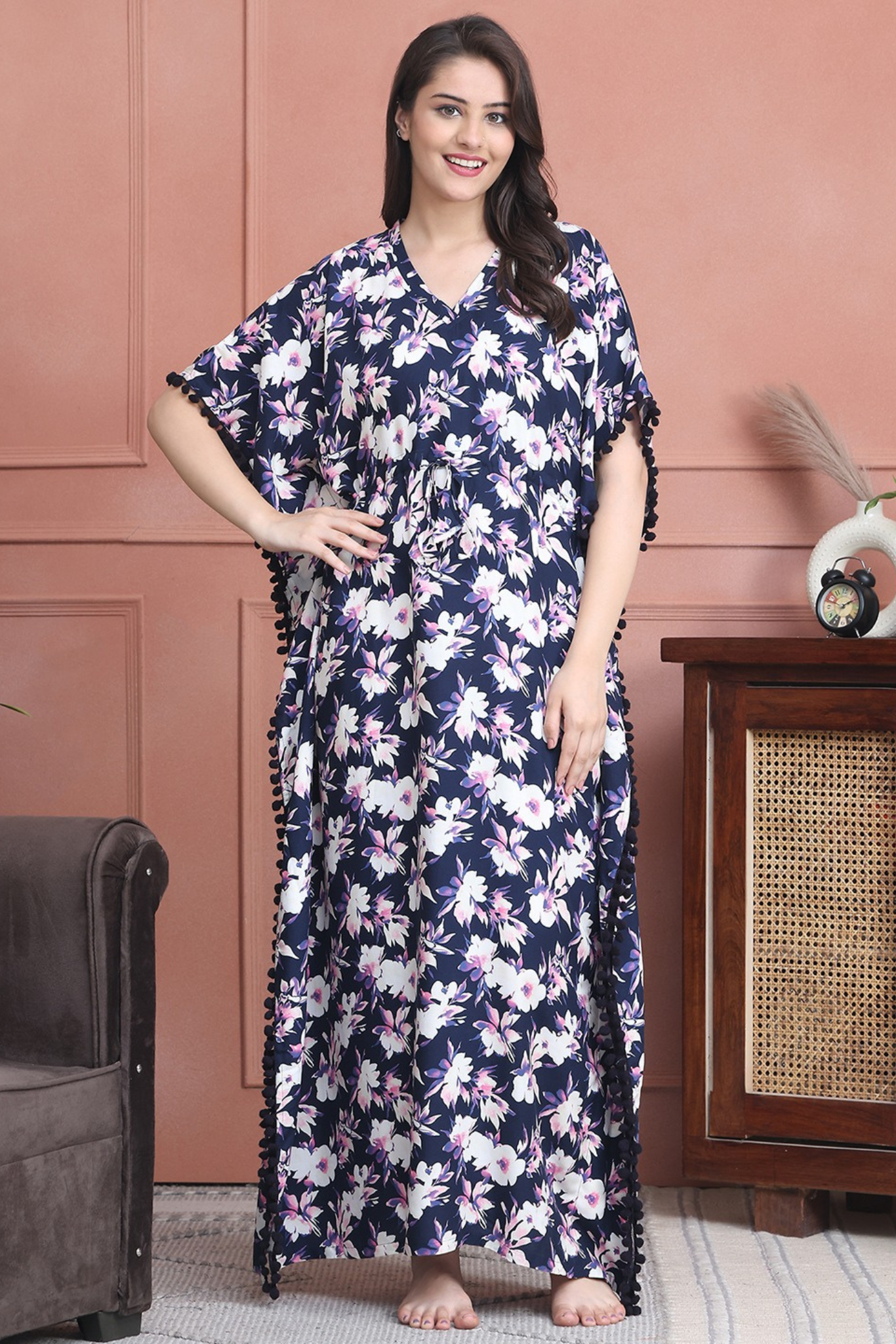 Mystic Magnolia Kaftan Maxi Night Dress