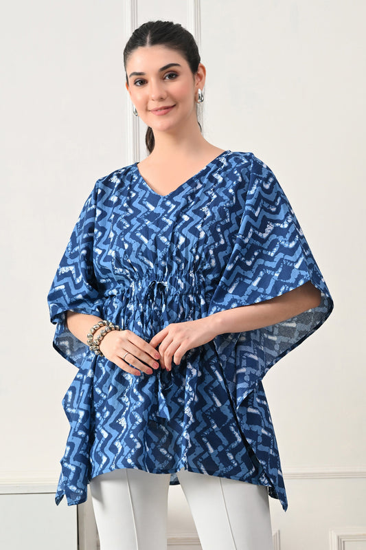 Blue Wave Kaftan Tunic