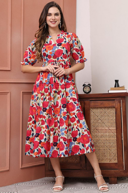 Floral Fit and Flare Dress