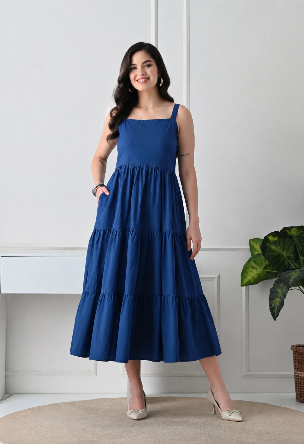 Indigo Tiered Dress