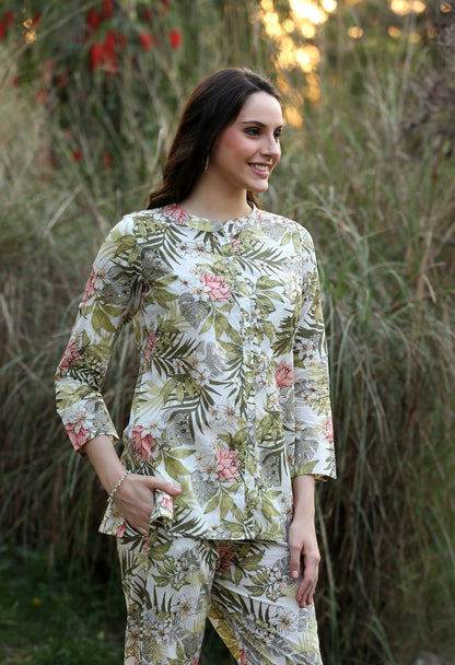 Tropical Shirt Co-ord Set