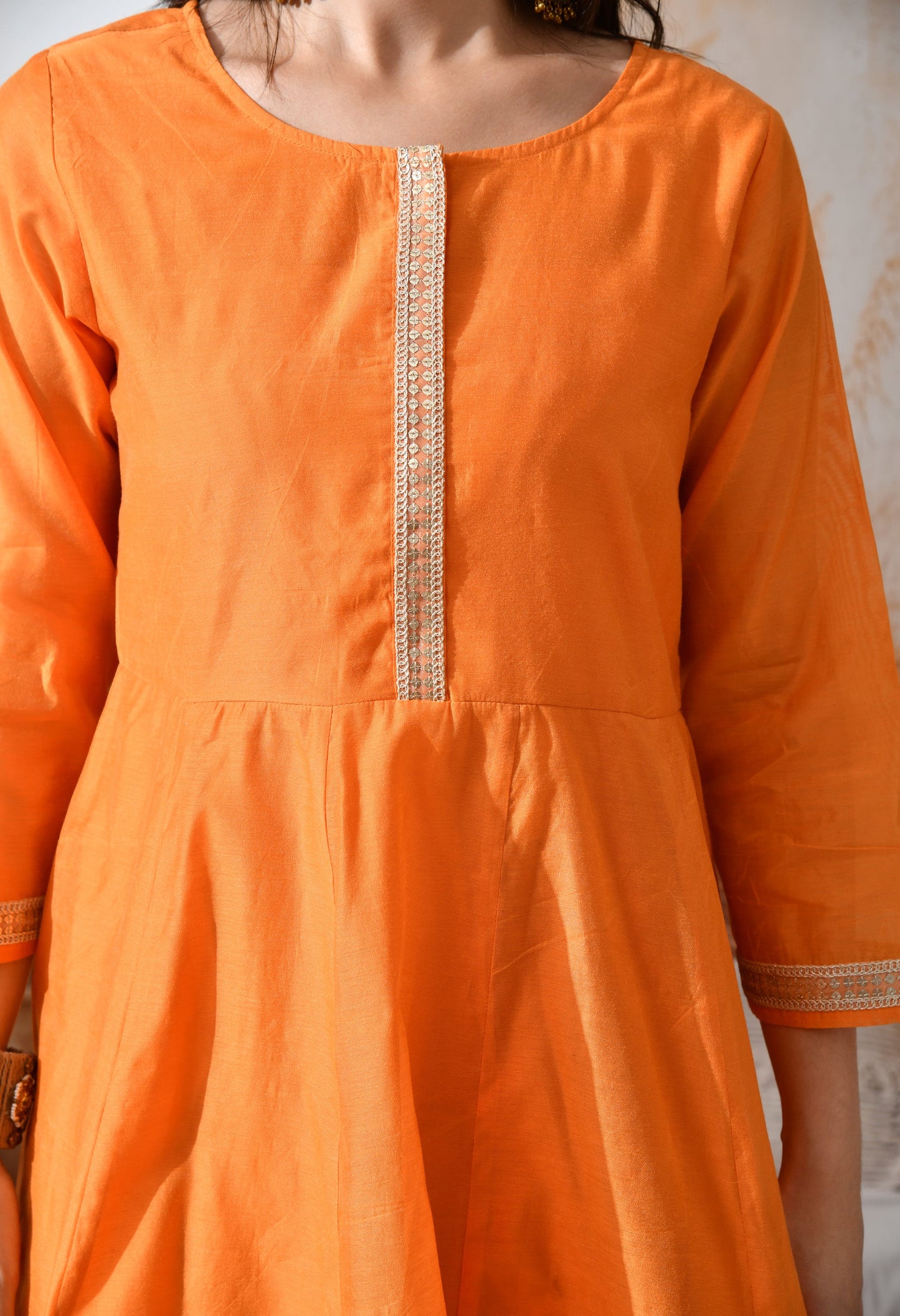 Golden Radiance Anarkali Pant Set