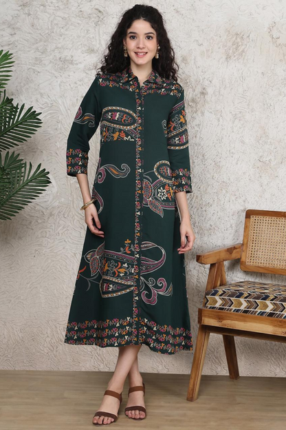 Foresta A-Line Midi Dress