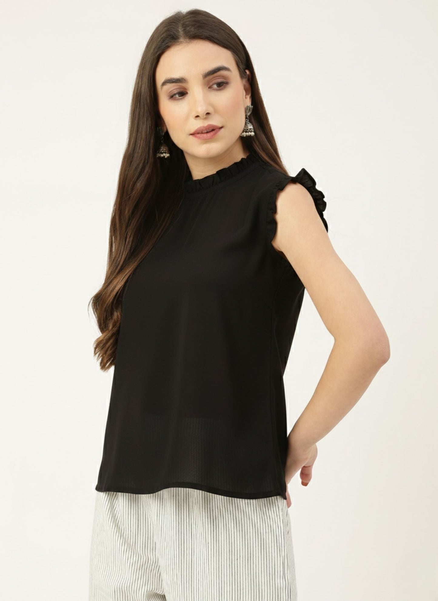 Black Turtleneck Top