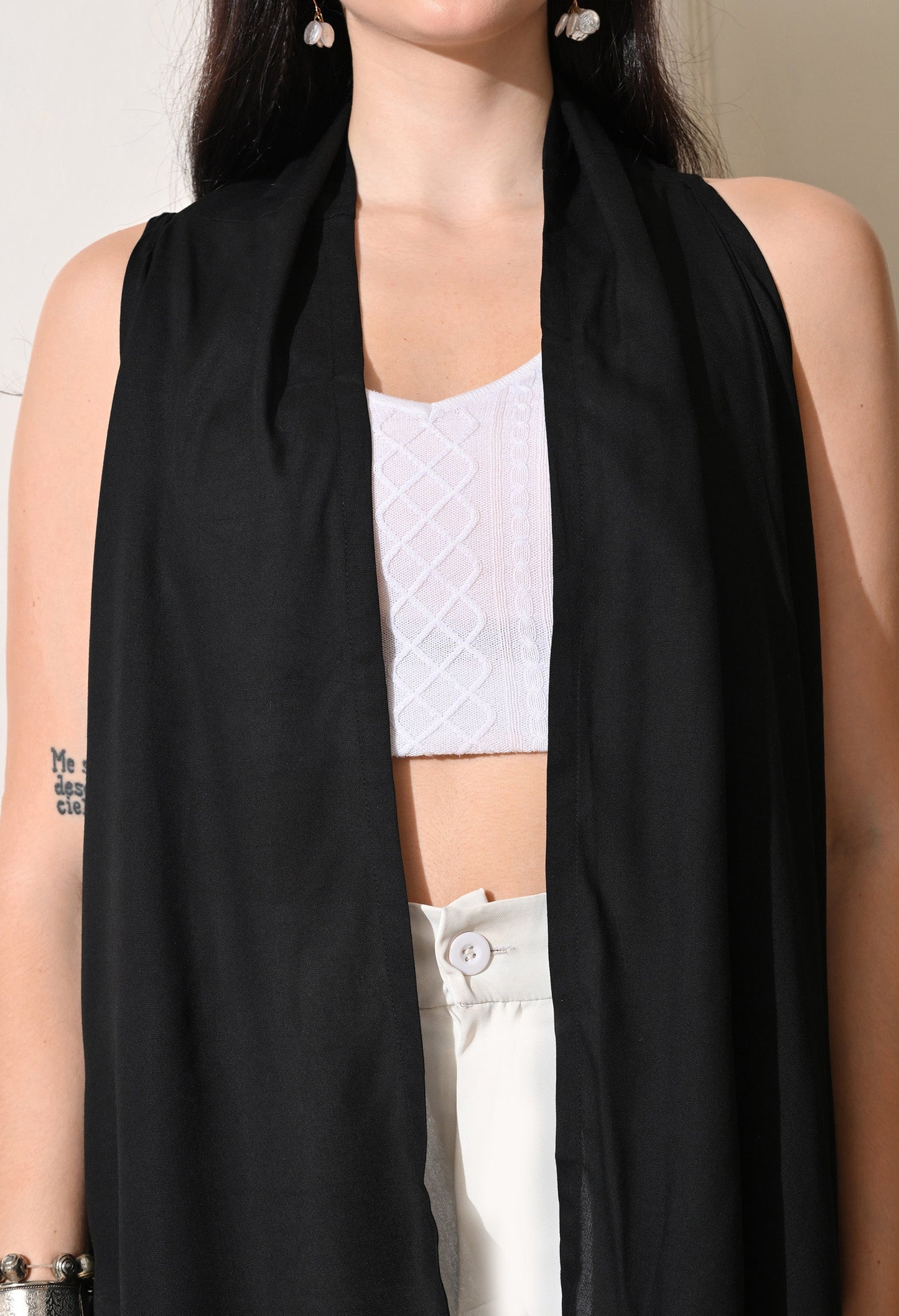 Black Long Shrug