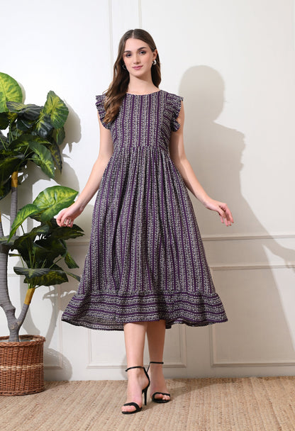 Smoking Cheveron A-line Dress