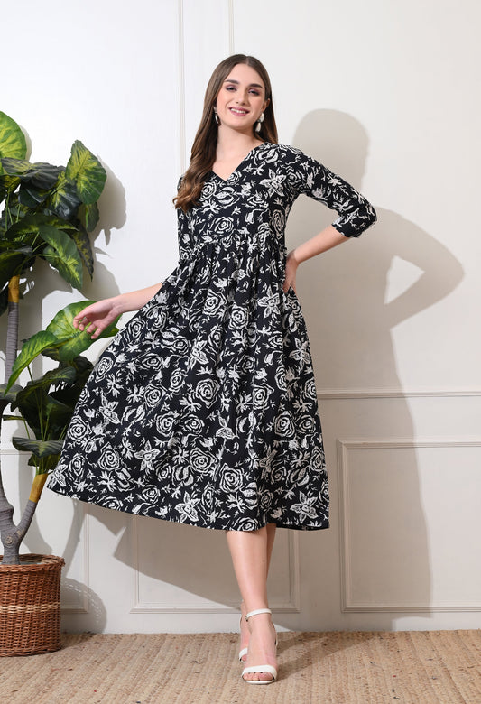 Black Bamboo Dress