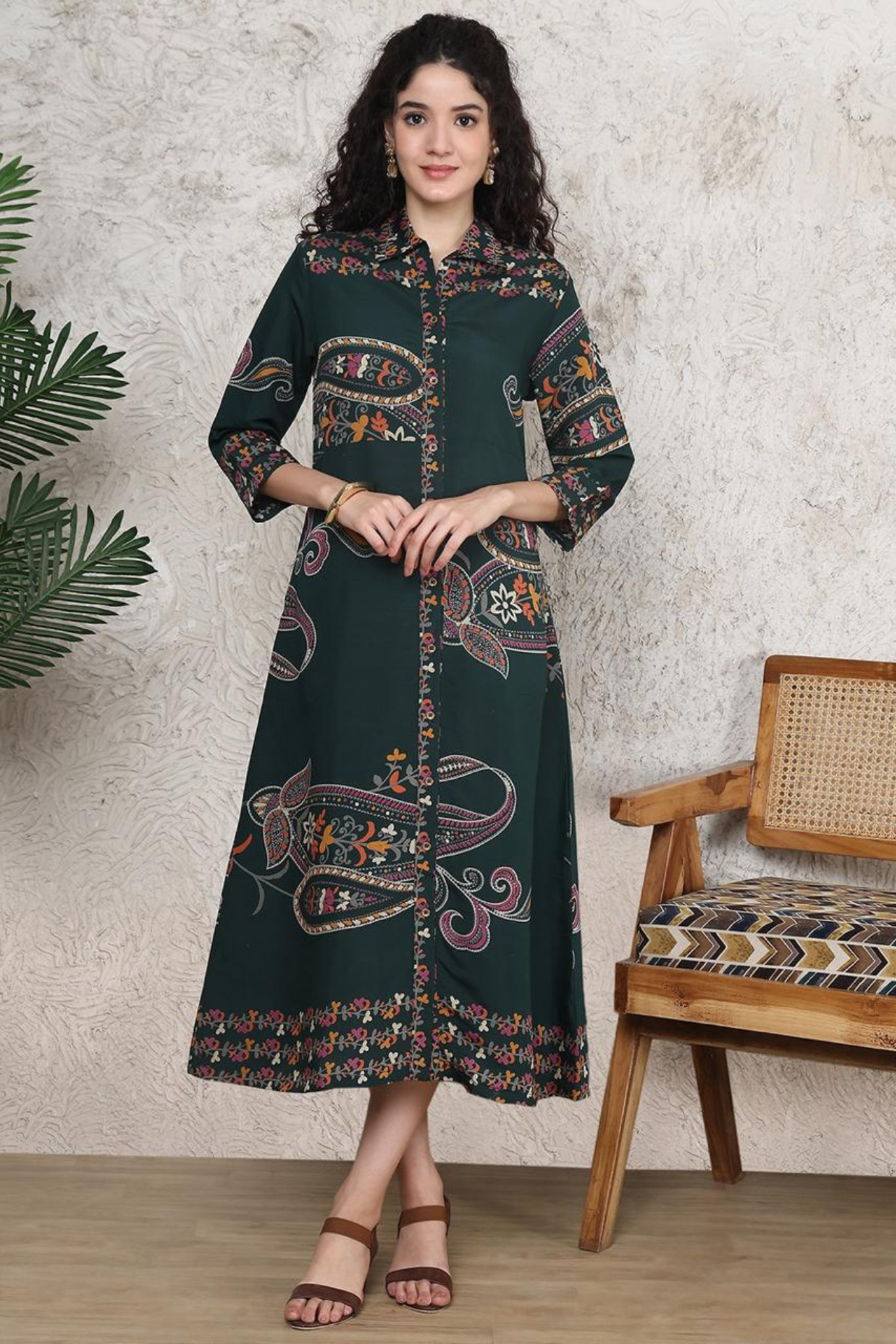 Foresta A-Line Midi Dress