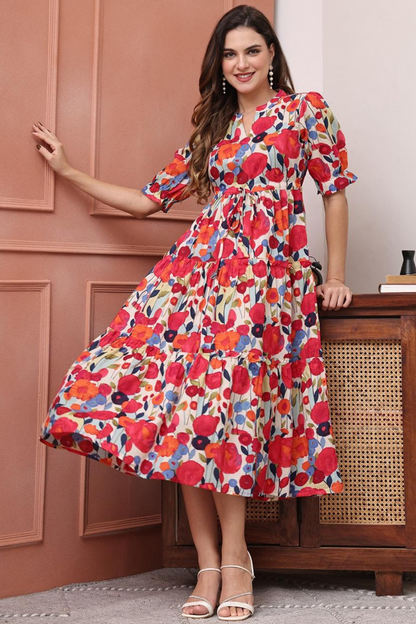 Floral Fit and Flare Dress