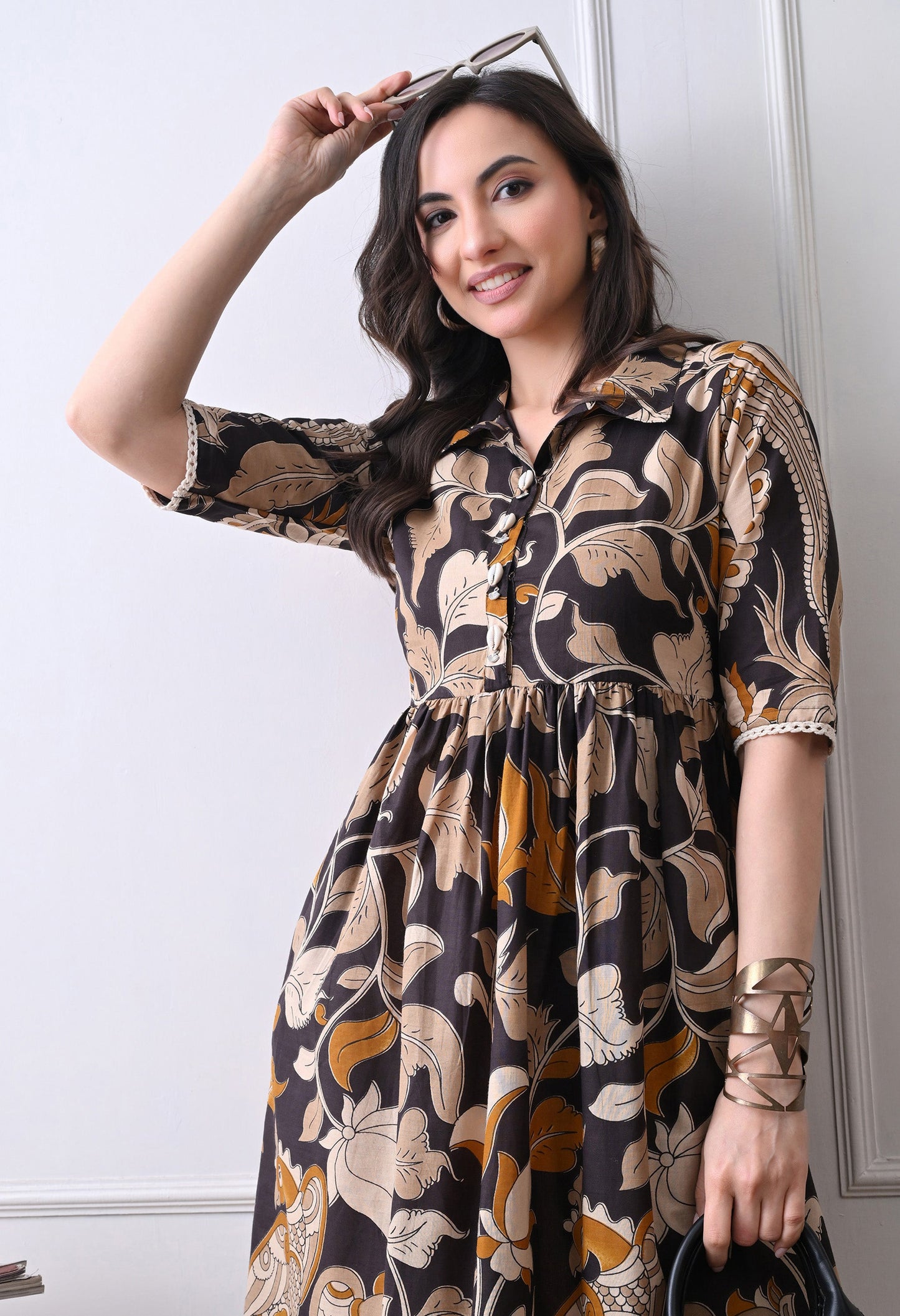 Kalamkari Shirt Dress