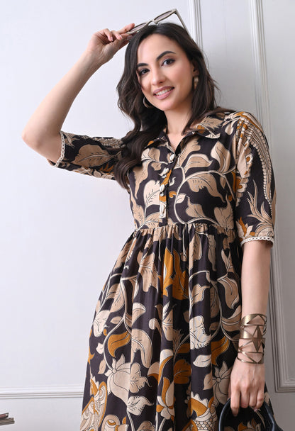 Kalamkari Shirt Dress