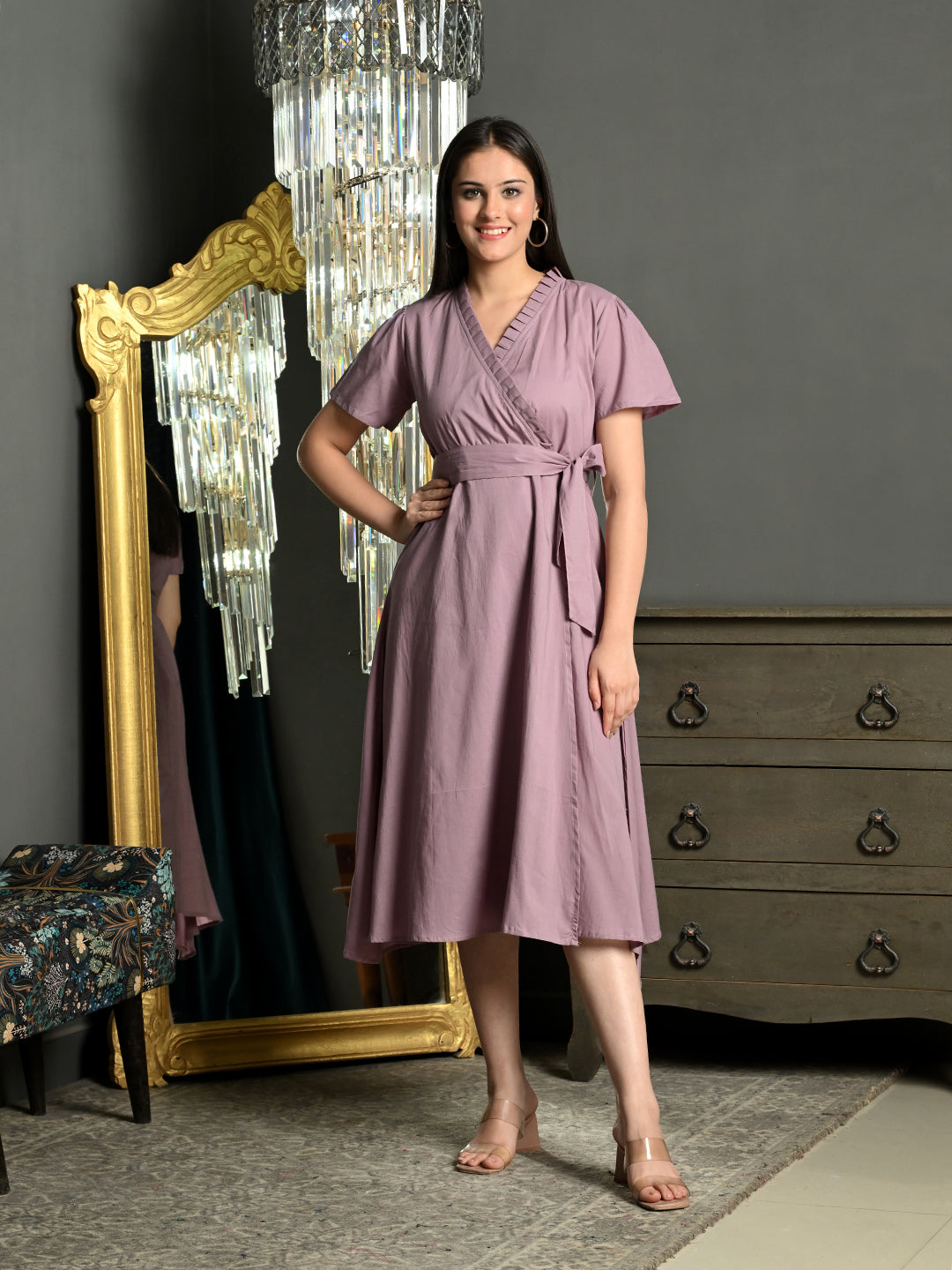 Lavender Wrap Dress