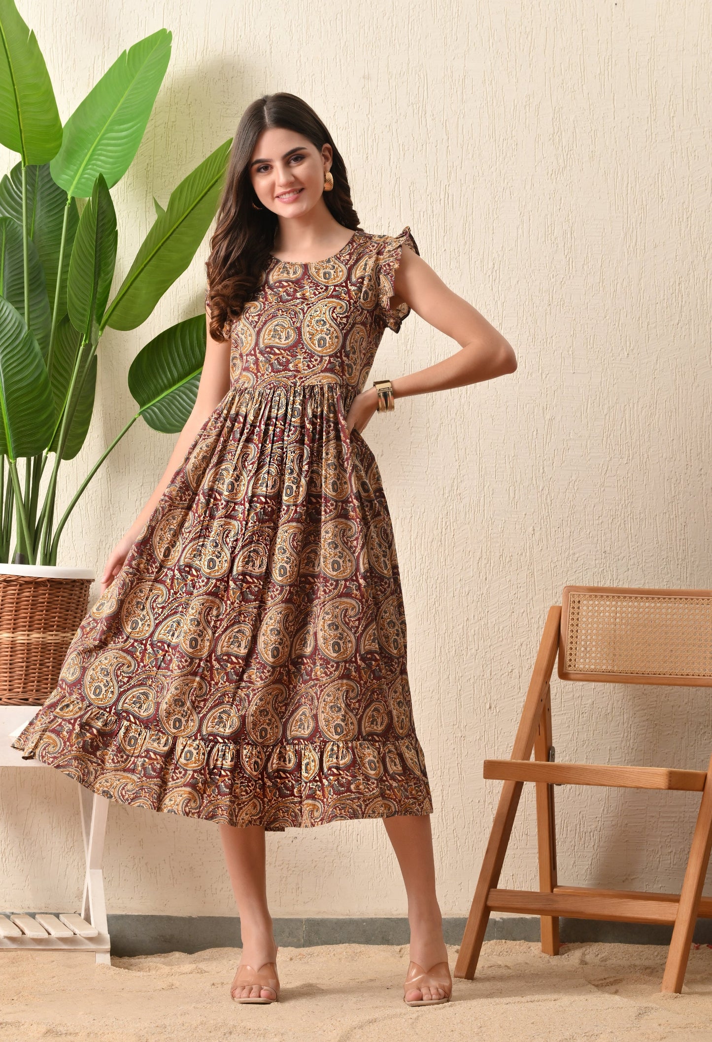Brown Boho Dress