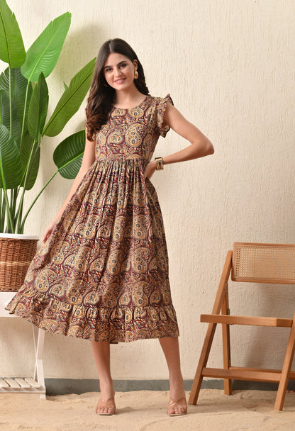 Brown Boho Dress